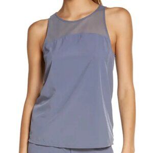 NWT ZELLA Go with the Flow Gray Athletic Mesh Top Tank 3X